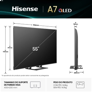 TV QLED HISENSE 55A7Q